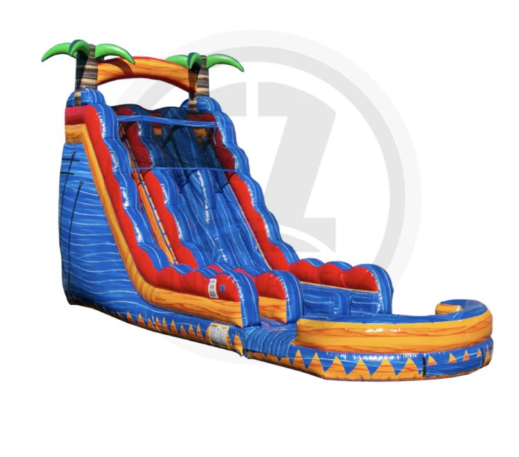 18’ Tropical Inferno Dual Lane water slide